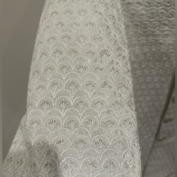 BRAND NEW Men’s Indian Wedding Sherwani Size 38 White Off White - Picture 2 of 4